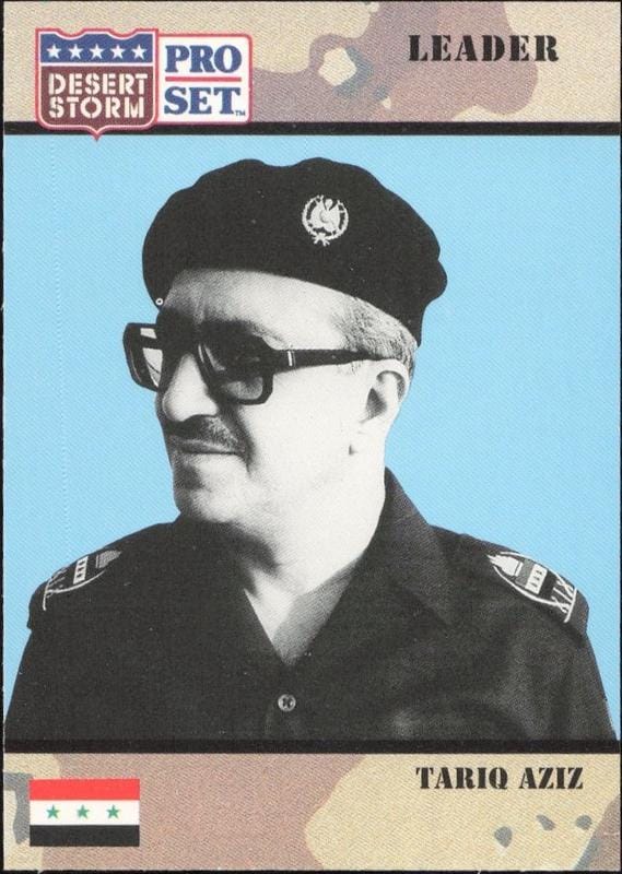 1991 Pro-Set Desert Storm Tariq Aziz #68 trading card