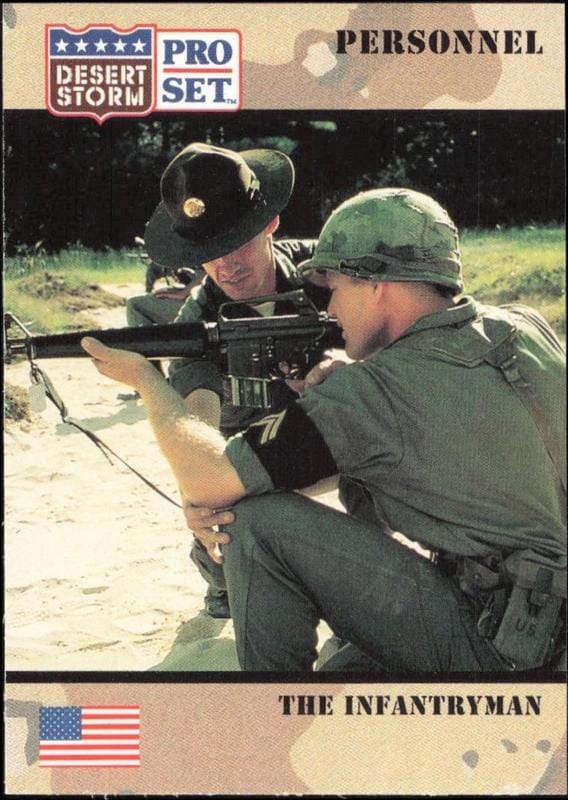 1991 Pro-Set Desert Storm The Infantryman #117 trading card