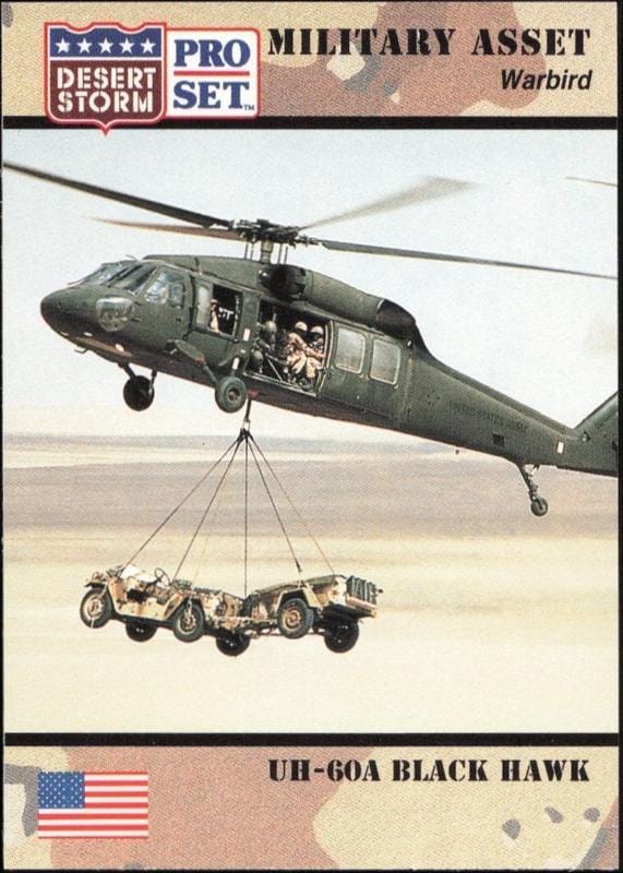 1991 Pro-Set Desert Storm UH-60A Black Hawk #231 trading card