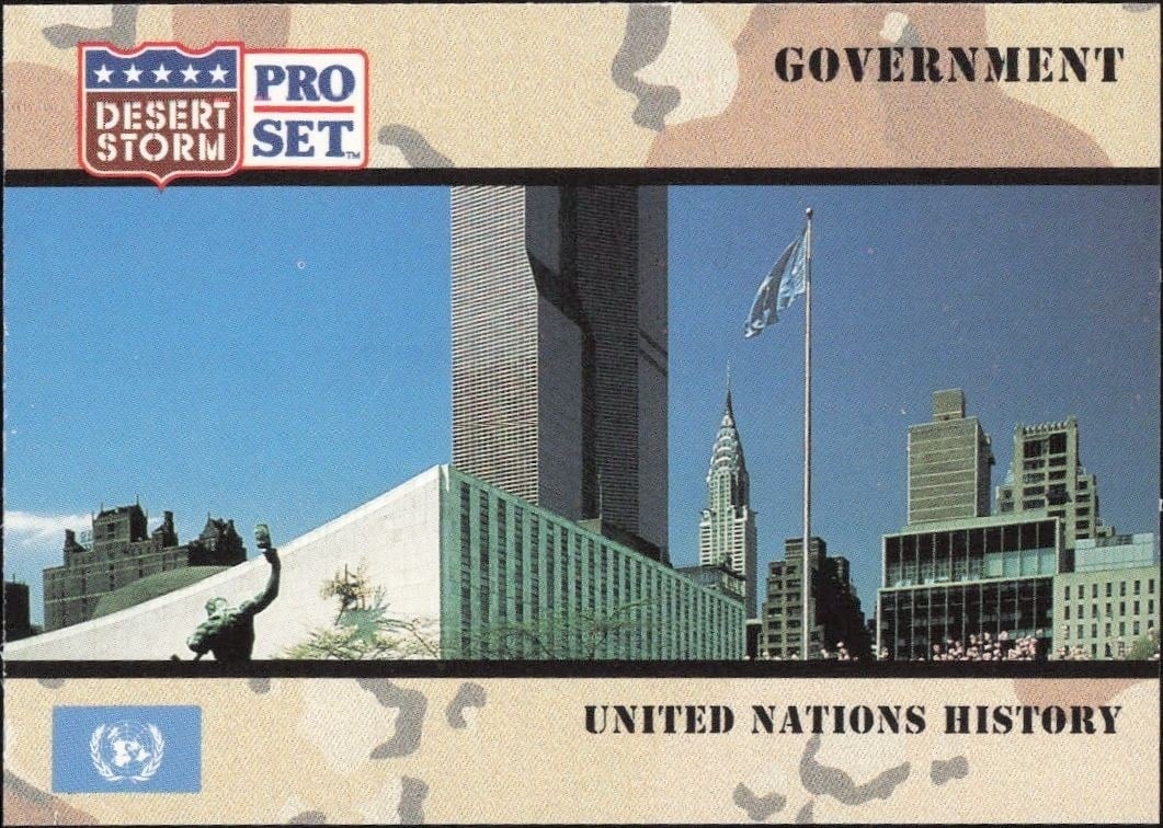 1991 Pro-Set Desert Storm United Nations History #96 trading card