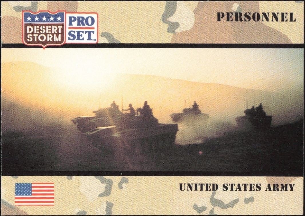 1991 Pro-Set Desert Storm United States Army #119 trading card