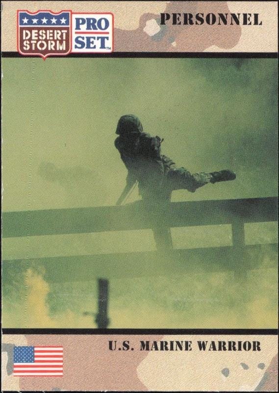 1991 Pro-Set Desert Storm U.S. Marine Warrior #124 trading card