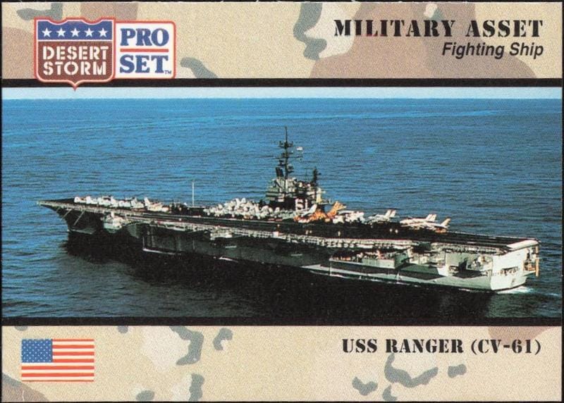 1991 Pro-Set Desert Storm USS Ranger (CV-61) #185 trading card