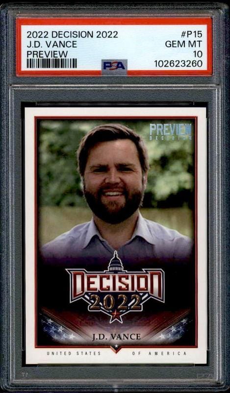 2022 Leaf Decision J.D. Vance #P15 trading card