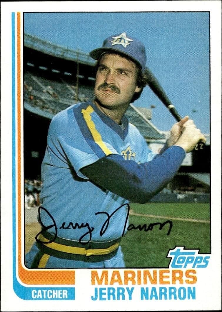 Jerry Narron 1982 Topps #719 Baseball Trading Card - Front 1982 Topps Jerry Narron #719 baseball trading card front