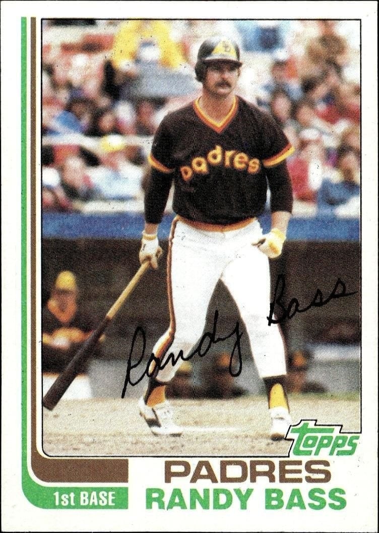 Randy Bass 1982 Topps #307 Baseball Trading Card - Front 1982 Topps Randy Bass #307 baseball trading card front