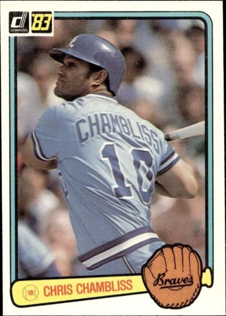 Chris Chambliss 1983 Donruss #123 Baseball Trading Card - Front 1983 Donruss Chris Chambliss #123 baseball trading card front