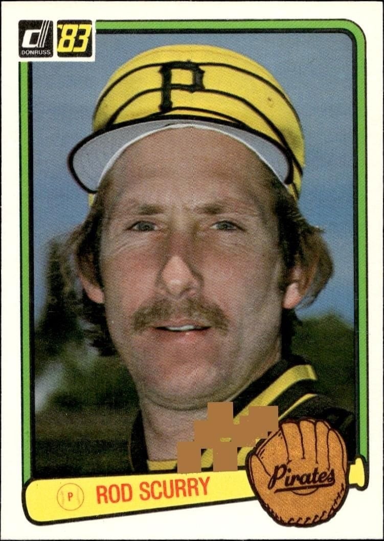 Rod Scurry 1983 Donruss #376 Baseball Trading Card - Front 1983 Donruss Rod Scurry #376 baseball trading card front