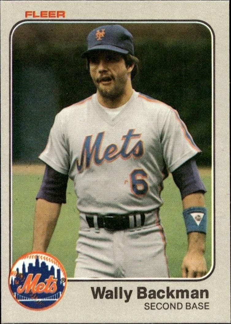 1983 Fleer Wally Backman #537 trading card