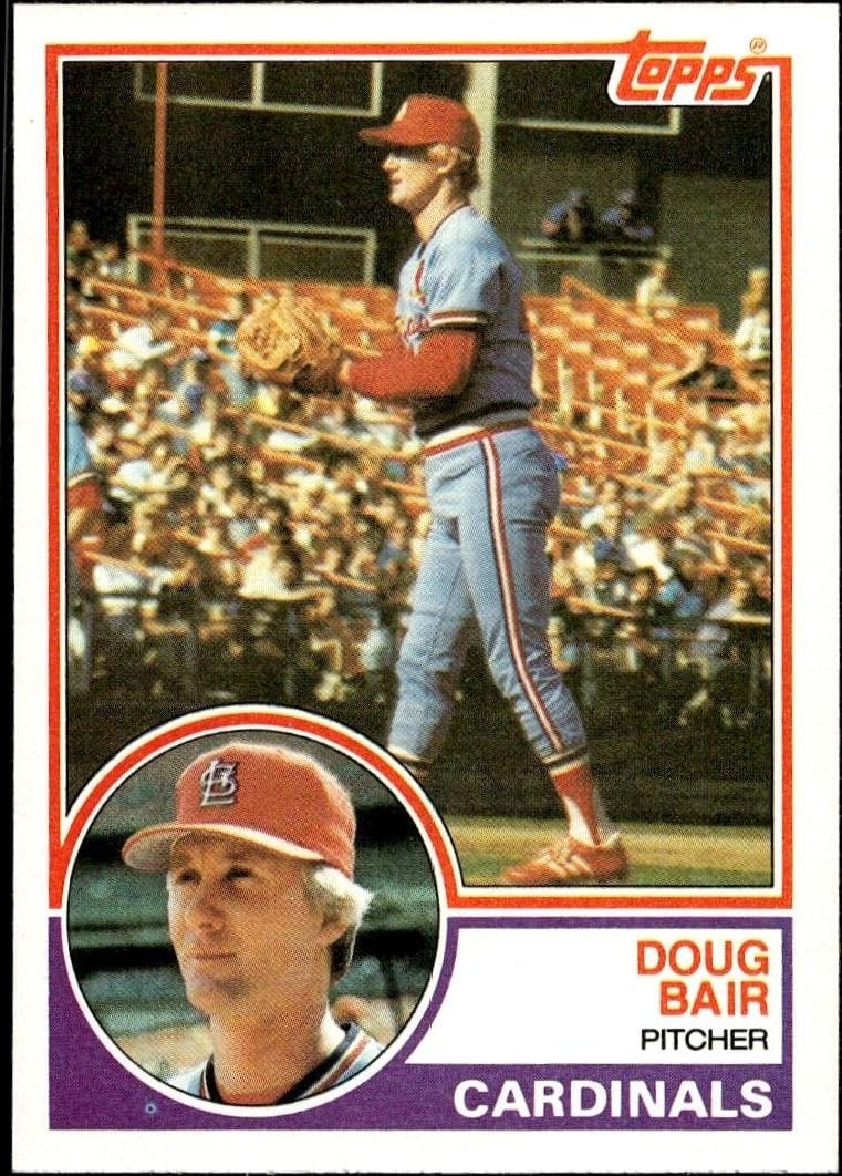 Doug Bair 1983 Topps #627 Baseball Trading Card - Front 1983 Topps Doug Bair #627 baseball trading card front