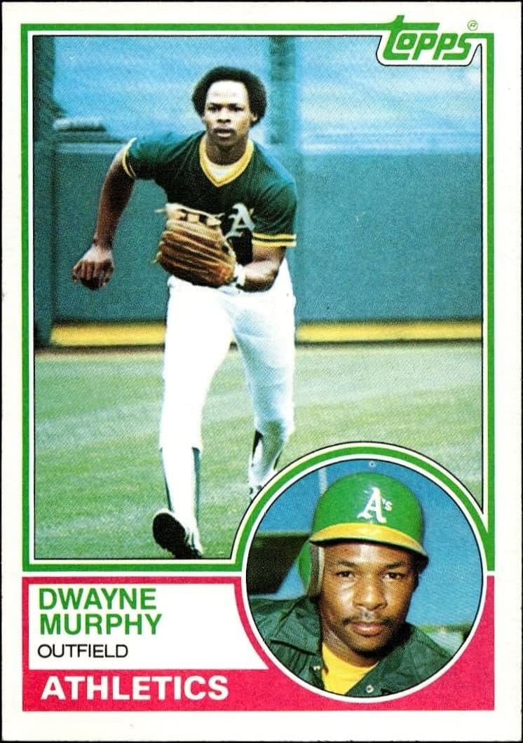 Dwayne Murphy 1983 Topps #598 Baseball Trading Card - Front 1983 Topps Dwayne Murphy #598 baseball trading card front