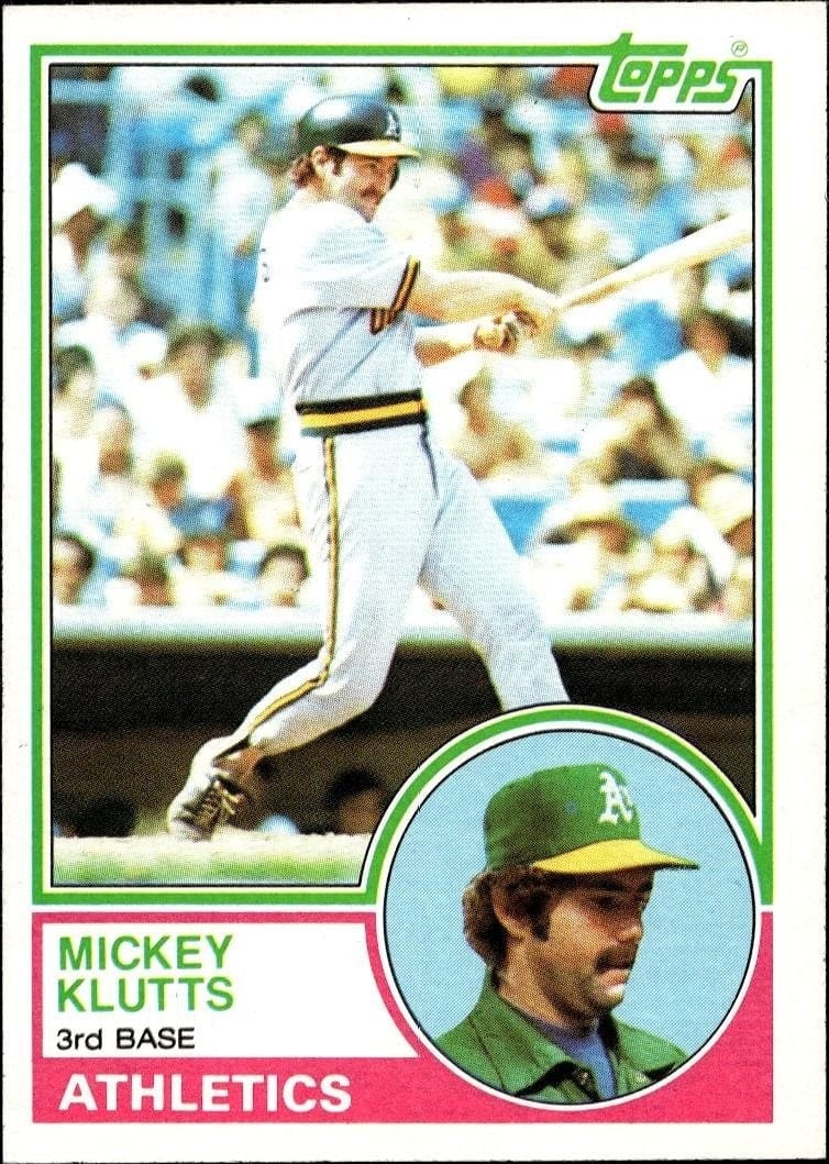Mickey Klutts 1983 Topps #571 Baseball Trading Card - Front 1983 Topps Mickey Klutts #571 baseball trading card front