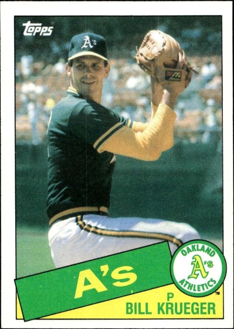 Bill Krueger 1985 Topps #528 Baseball Trading Card - Front 1985 Topps Bill Krueger #528 baseball trading card front