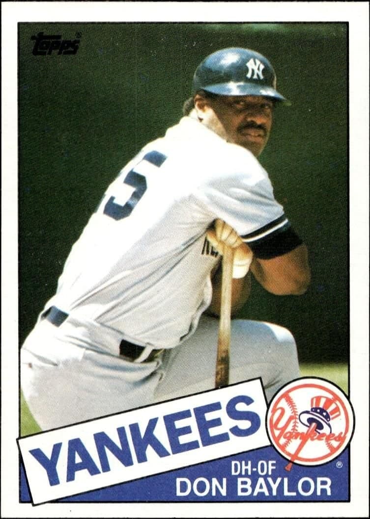 Don Baylor 1985 Topps #70 Baseball Trading Card - Front 1985 Topps Don Baylor #70 baseball trading card front