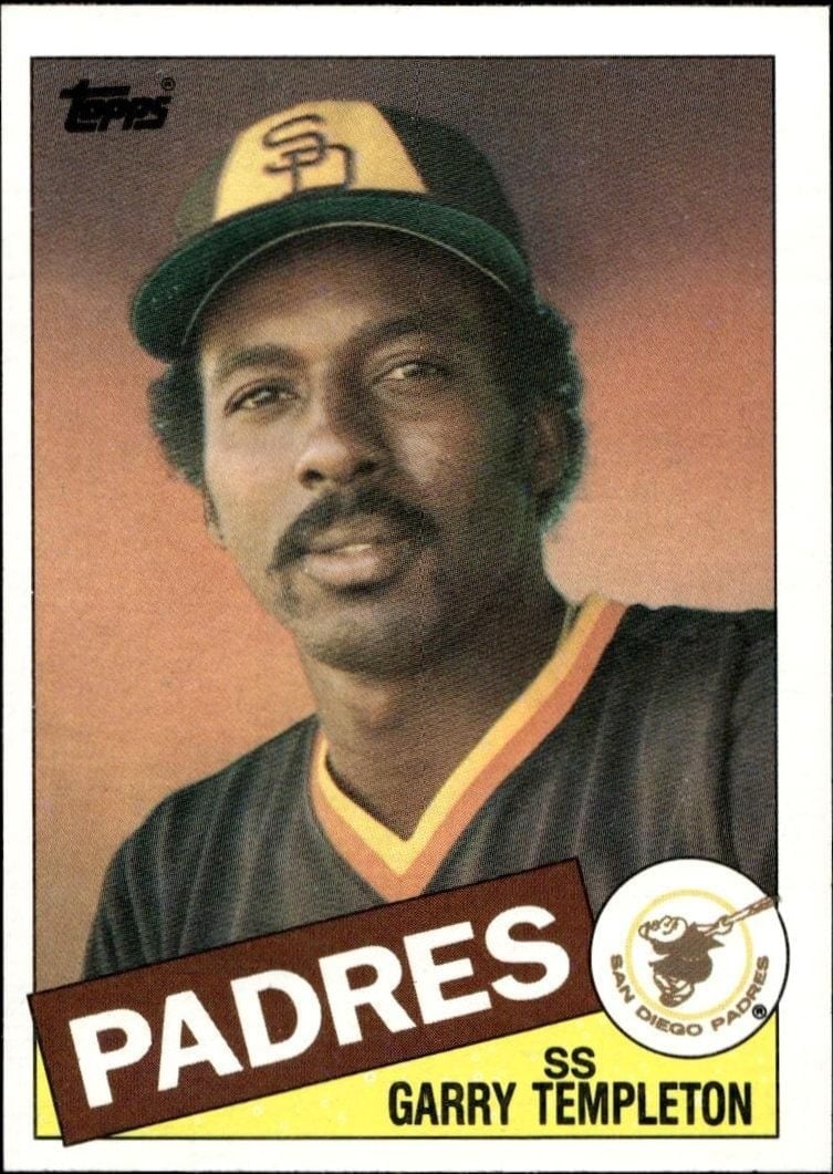 Garry Templeton 1985 Topps #735 Baseball Trading Card - Front 1985 Topps Garry Templeton #735 baseball trading card front