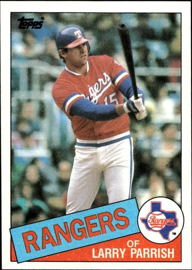 Larry Parrish 1985 Topps #548 Baseball Trading Card - Front 1985 Topps Larry Parrish #548 baseball trading card front