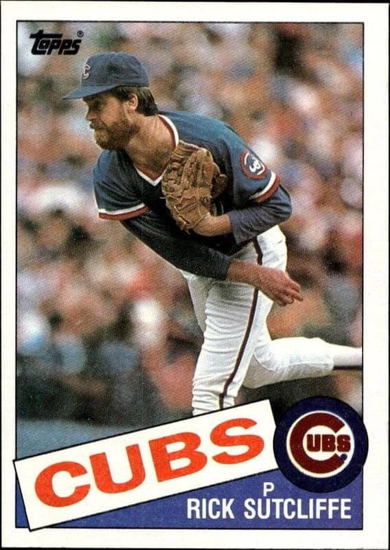 1985 topps Rick Sutcliffe