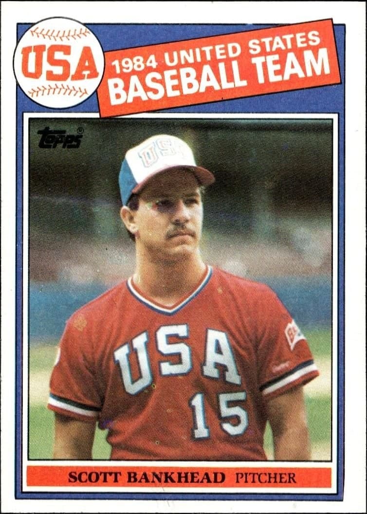 Scott Bankhead 1985 Topps #393 Baseball Trading Card - Front 1985 Topps Scott Bankhead #393 baseball trading card front