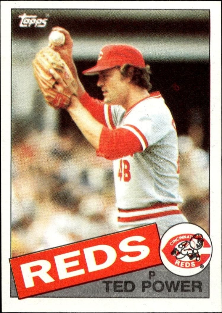 Ted Power 1985 Topps #342 Baseball Trading Card - Front 1985 Topps Ted Power #342 baseball trading card front