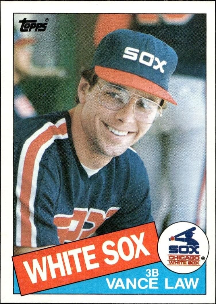 Vance Law 1985 Topps #413 Baseball Trading Card - Front 1985 Topps Vance Law #413 baseball trading card front