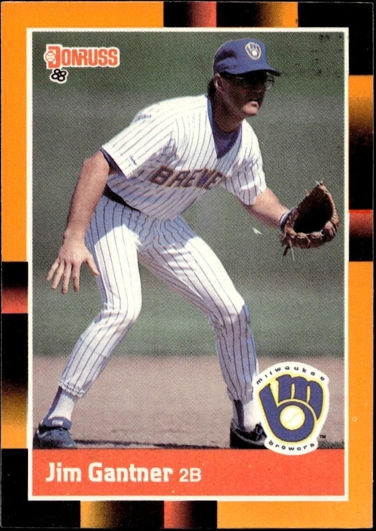 Jim Gantner 1988 Donruss Baseball's Best #53 Baseball Trading Card - Front 1988 Donruss Baseball's Best Jim Gantner #53 baseball trading card front