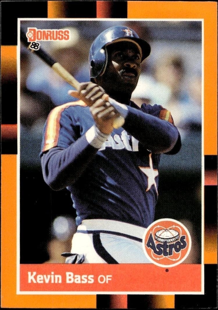 Kevin Bass 1988 Donruss Baseball's Best #38 Baseball Trading Card - Front 1988 Donruss Baseball's Best Kevin Bass #38 baseball trading card front