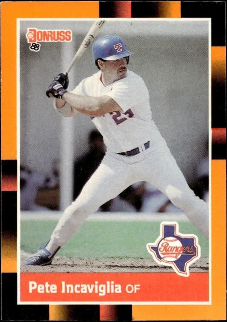Pete Incaviglia 1988 Donruss Baseball's Best #55 Baseball Trading Card - Front 1988 Donruss Baseball's Best Pete Incaviglia #55 baseball trading card front