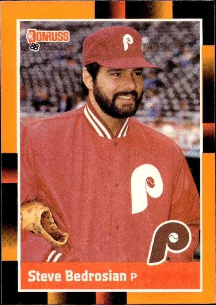 Steve Bedrosian 1988 Donruss Baseball's Best #16 Baseball Trading Card - Front 1988 Donruss Baseball's Best Steve Bedrosian #16 baseball trading card front