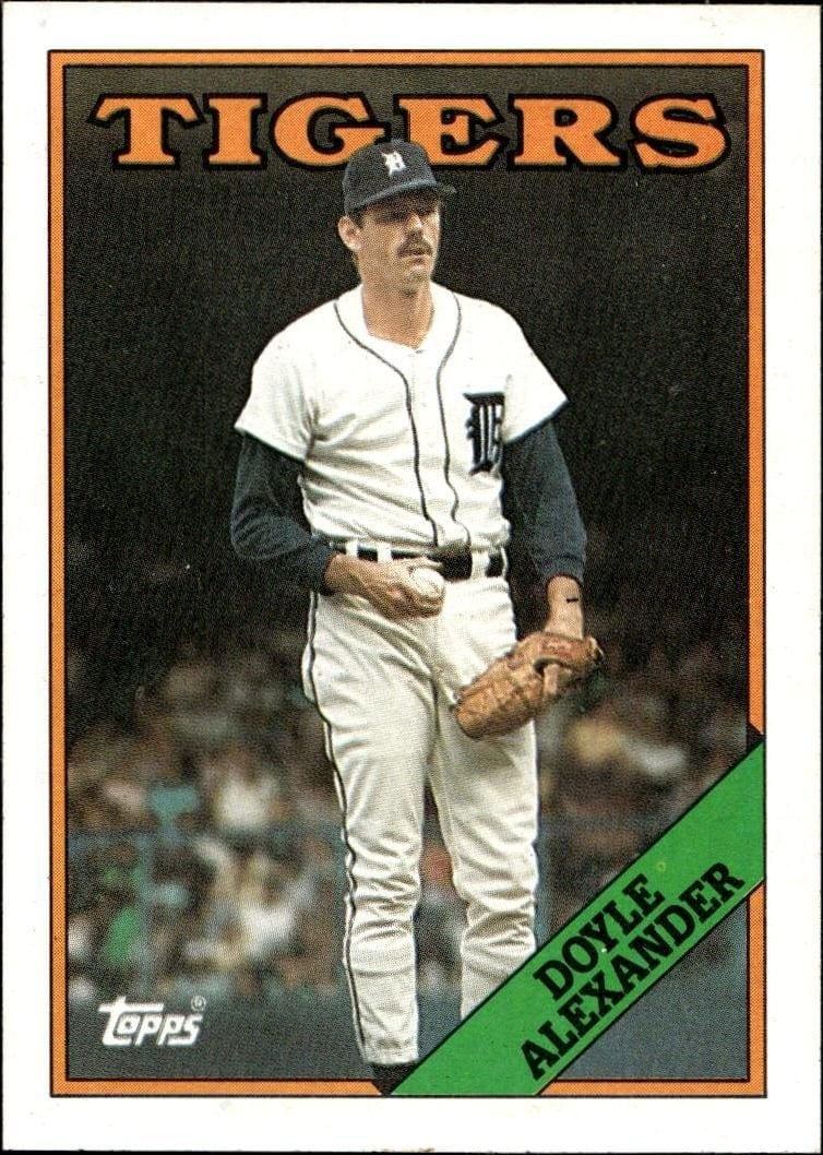 Doyle Alexander 1988 Topps #492 Baseball Trading Card - Front 1988 Topps Doyle Alexander #492 baseball trading card front