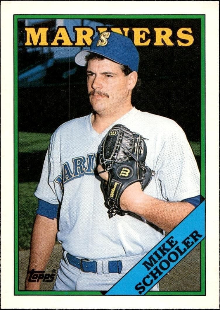 Mike Schooler 1988 Topps Traded #105T Baseball Trading Card - Front 1988 Topps Traded Mike Schooler #105T baseball trading card front