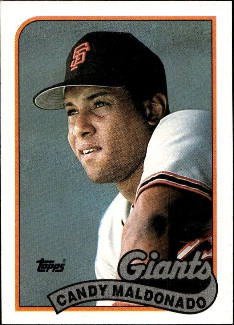 Candy Maldonado 1989 Topps #495 Baseball Trading Card - Front 1989 Topps Candy Maldonado #495 baseball trading card front