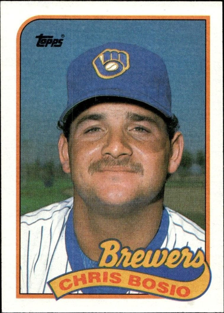 Chris Bosio 1989 Topps #311 Baseball Trading Card - Front 1989 Topps Chris Bosio #311 baseball trading card front