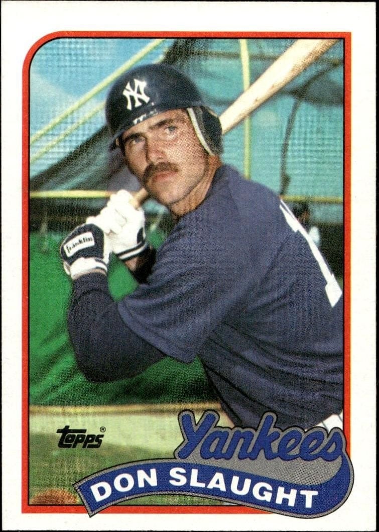 Don Slaught 1989 Topps #611 Baseball Trading Card - Front 1989 Topps Don Slaught #611 baseball trading card front