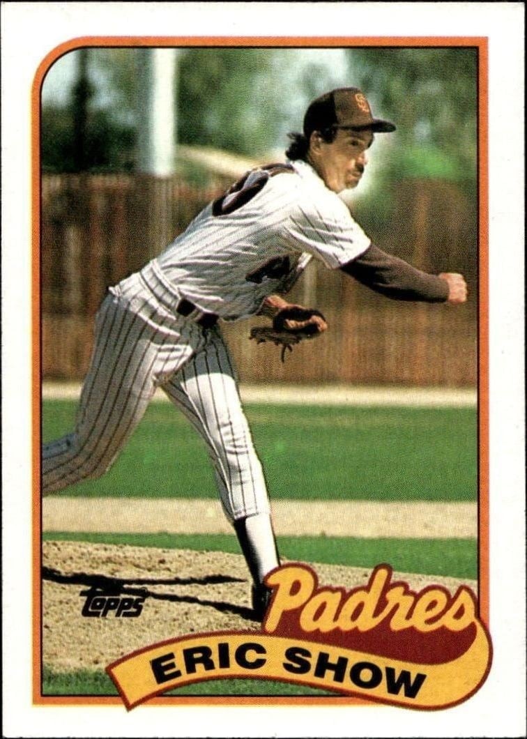 Eric Show 1989 Topps #427 Baseball Trading Card - Front 1989 Topps Eric Show #427 baseball trading card front
