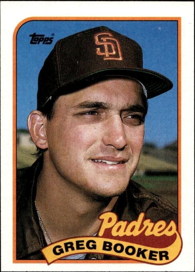 Greg Booker 1989 Topps #319 Baseball Trading Card - Front 1989 Topps Greg Booker #319 baseball trading card front