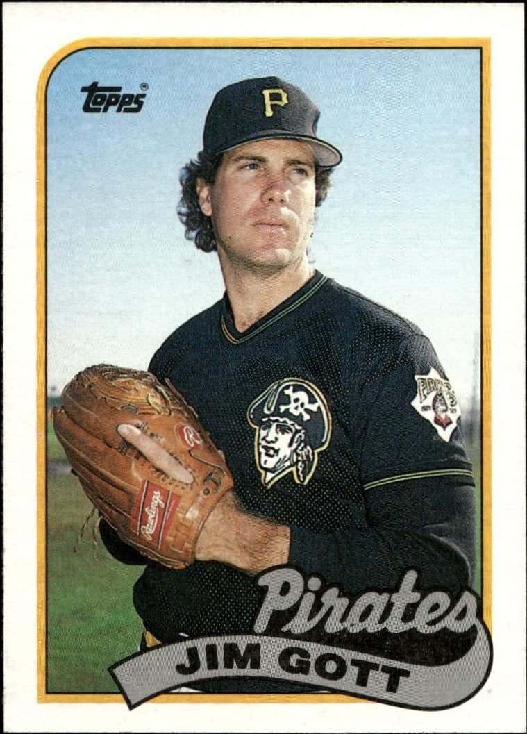 Jim Gott 1989 Topps #752 Baseball Trading Card - Front 1989 Topps Jim Gott #752 baseball trading card front