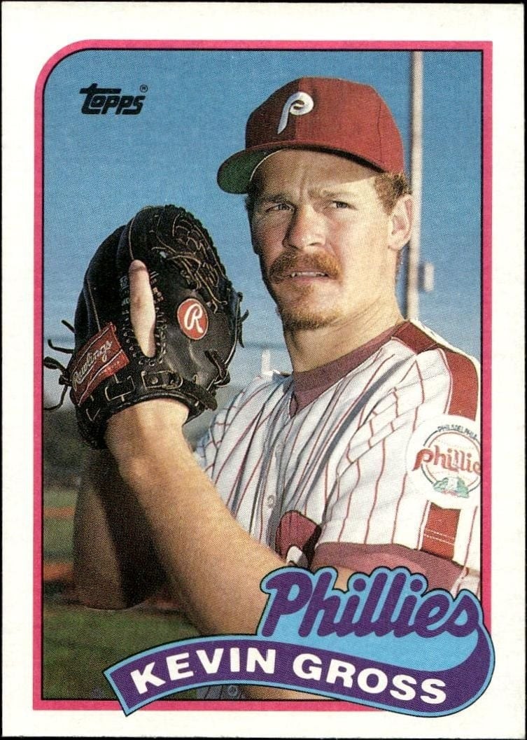 Kevin Gross 1989 Topps #215 Baseball Trading Card - Front 1989 Topps Kevin Gross #215 baseball trading card front