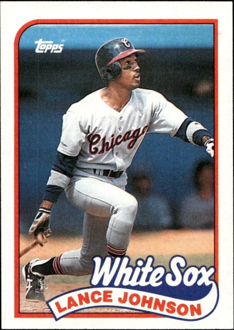Lance Johnson 1989 Topps #122 Baseball Trading Card - Front 1989 Topps Lance Johnson #122 baseball trading card front