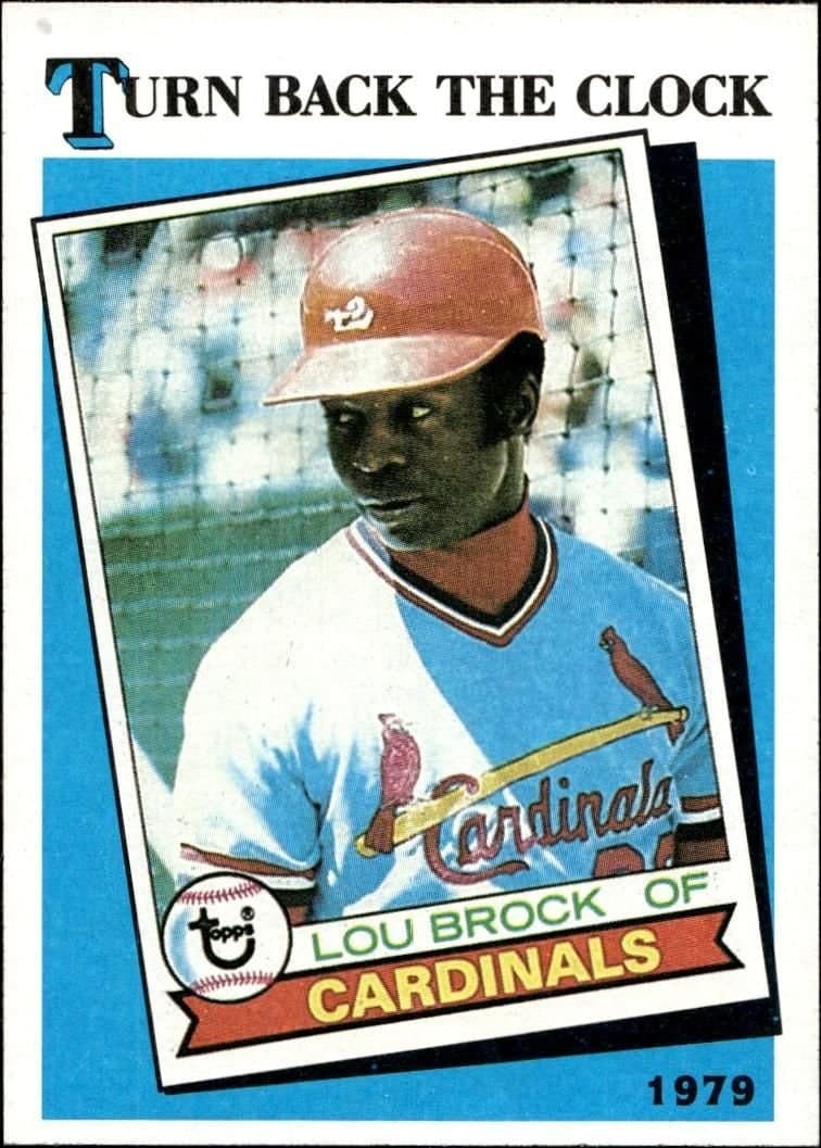 Lou Brock 1989 Topps #662 Baseball Trading Card - Front 1989 Topps Lou Brock #662 baseball trading card front
