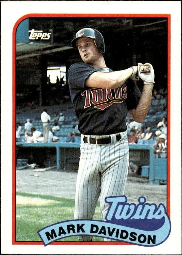 Mark Davidson 1989 Topps #451 Baseball Trading Card - Front 1989 Topps Mark Davidson #451 baseball trading card front