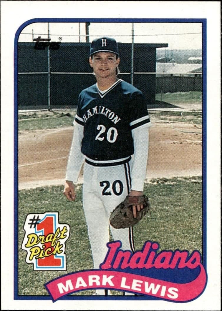 Mark Lewis 1989 Topps #222 Baseball Trading Card - Front 1989 Topps Mark Lewis #222 baseball trading card front