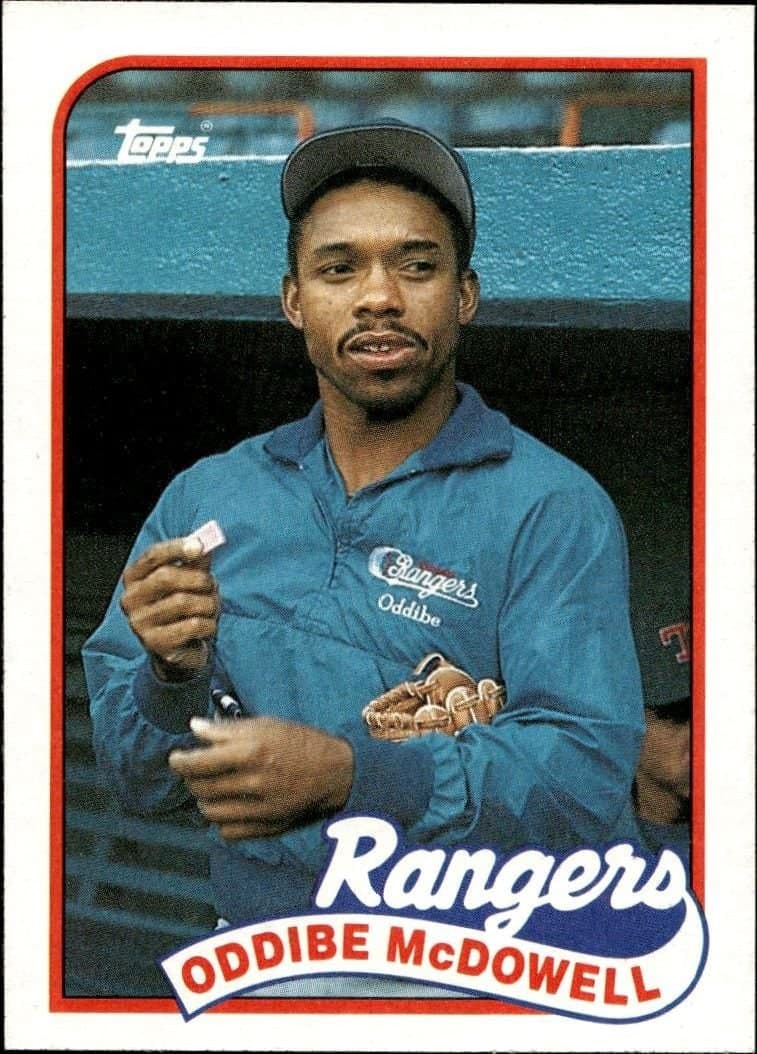 Oddibe McDowell 1989 Topps #183 Baseball Trading Card - Front 1989 Topps Oddibe McDowell #183 baseball trading card front