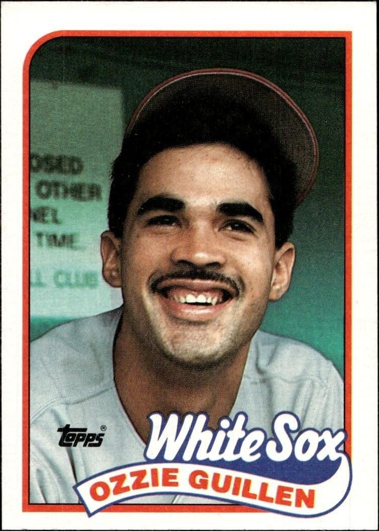Ozzie Guillen 1989 Topps #195 Baseball Trading Card - Front 1989 Topps Ozzie Guillen #195 baseball trading card front