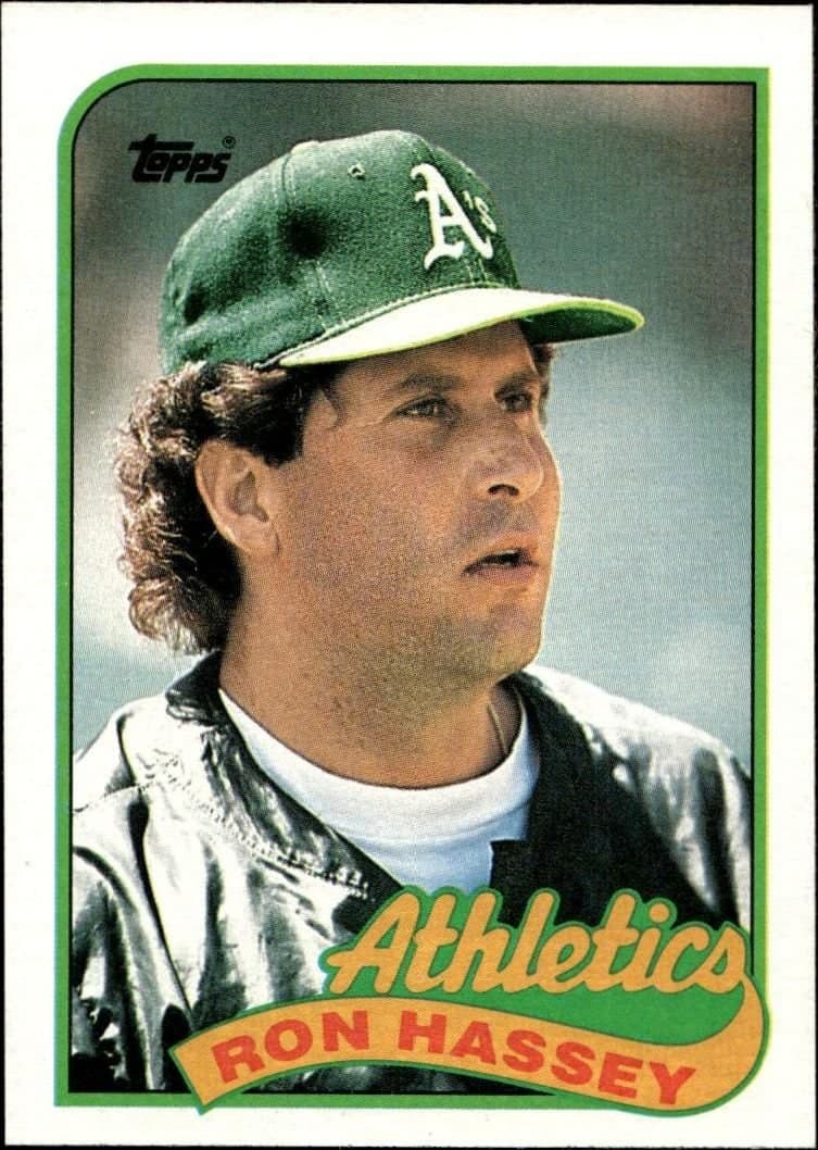 Ron Hassey 1989 Topps #272 Baseball Trading Card - Front 1989 Topps Ron Hassey #272 baseball trading card front