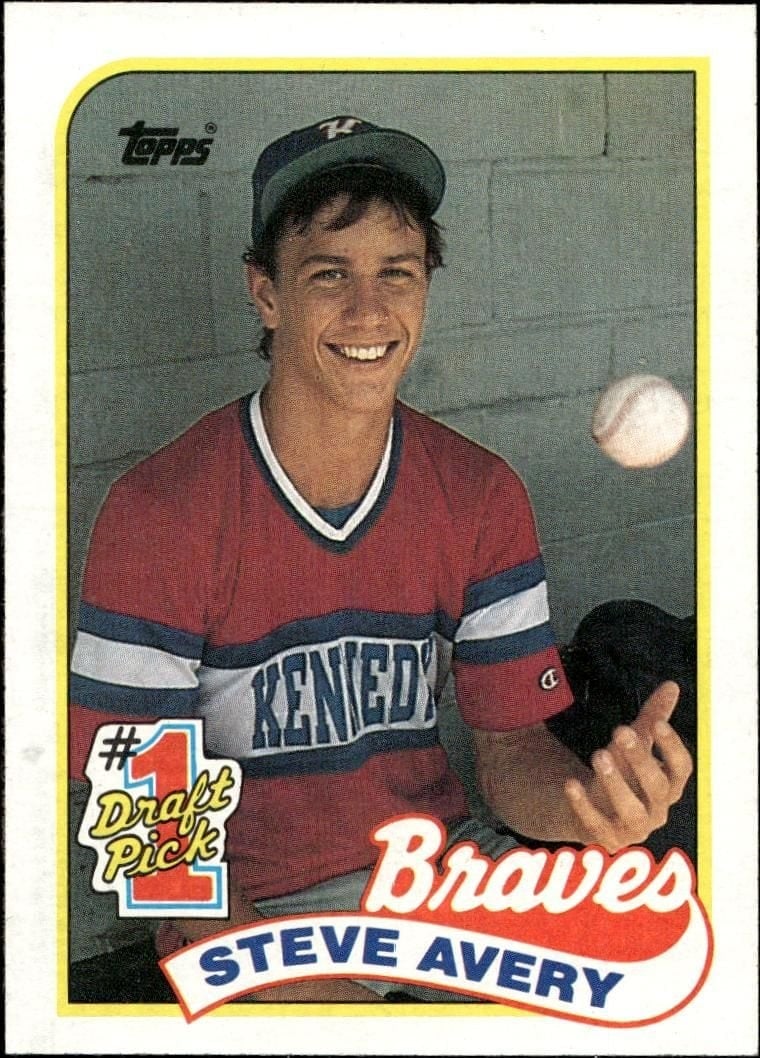 Steve Avery 1989 Topps #784 Baseball Trading Card - Front 1989 Topps Steve Avery #784 baseball trading card front