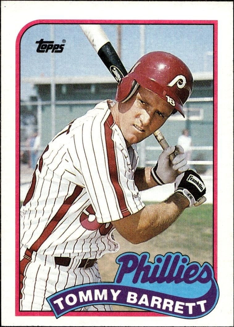 Tommy Barrett 1989 Topps #653 Baseball Trading Card - Front 1989 Topps Tommy Barrett #653 baseball trading card front