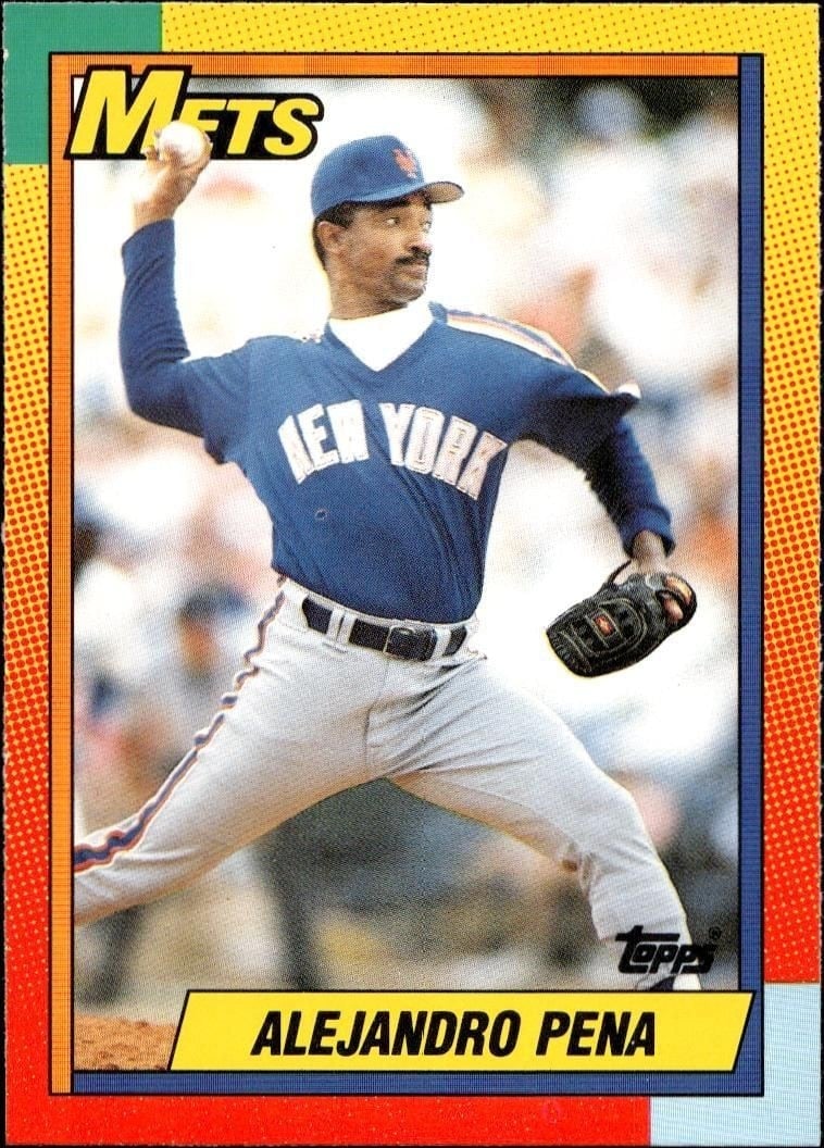 Alejandro Pena 1990 Topps Traded #89T Baseball Trading Card - Front 1990 Topps Traded Alejandro Pena #89T baseball trading card front