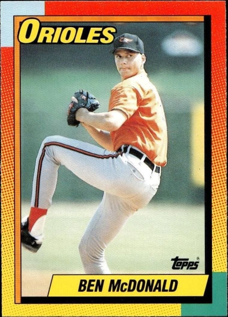 Ben McDonald 1990 Topps Traded #70T Baseball Trading Card - Front 1990 Topps Traded Ben McDonald #70T baseball trading card front