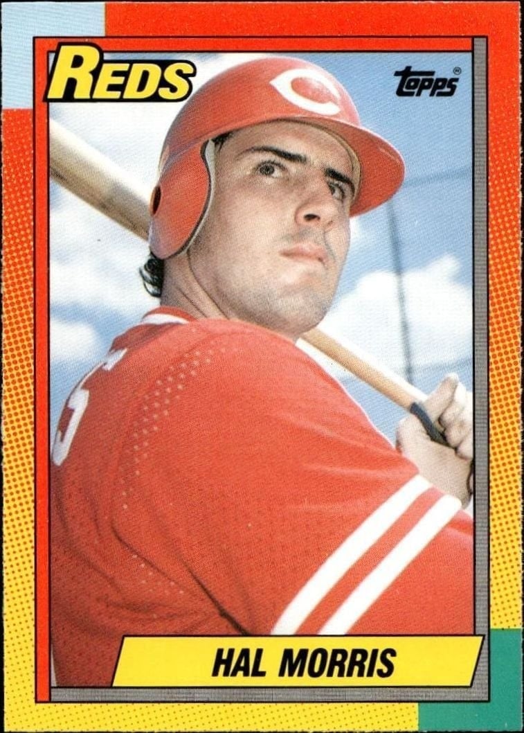 Hal Morris 1990 Topps Traded #76T Baseball Trading Card - Front 1990 Topps Traded Hal Morris #76T baseball trading card front