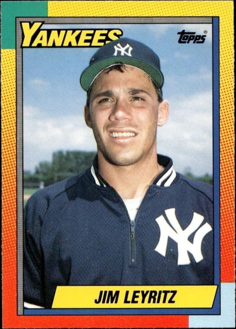 Jim Leyritz 1990 Topps Traded #61T Baseball Trading Card - Front 1990 Topps Traded Jim Leyritz #61T baseball trading card front